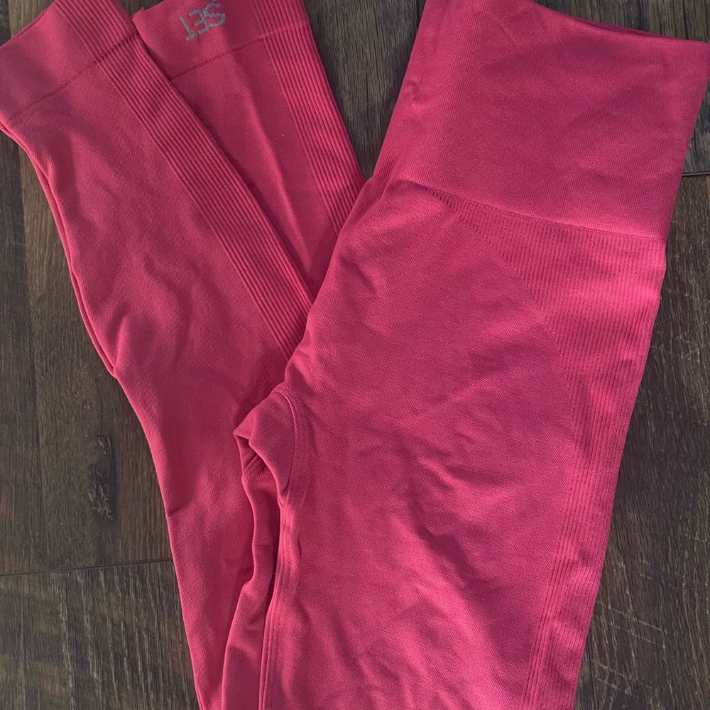 Set Active Pink Leggings Size Small